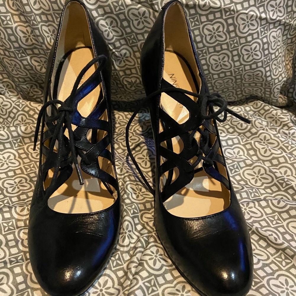 Nine West lace up heels